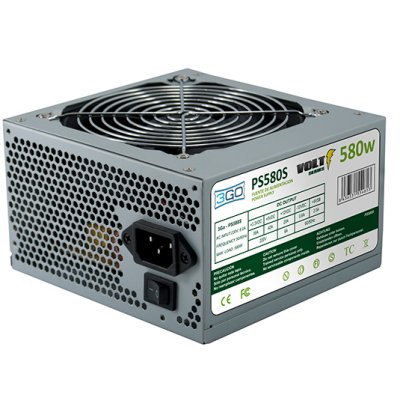 3GO Fuente Alimentacion 580W  24pin SATA 12cm 